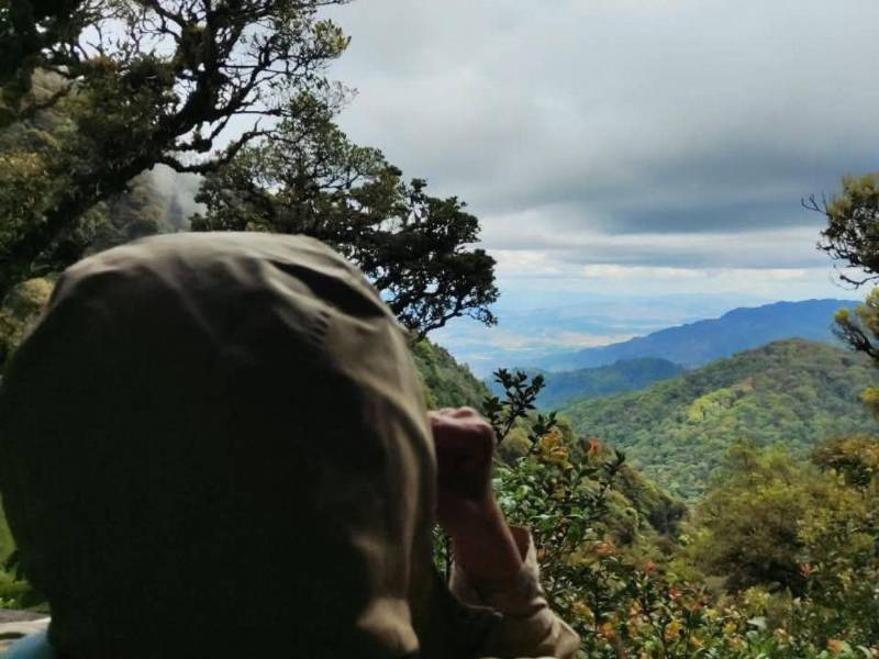 El parque también tiene un mirador desde donde se observa toda La Tigra. Es uno de los puntos más altos y donde la brisa pega en la piel.