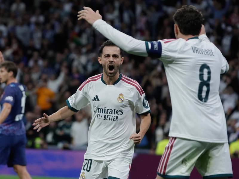 Bernardo Silva aprovechó el error del portero para poner a ganar al Real Madrid.