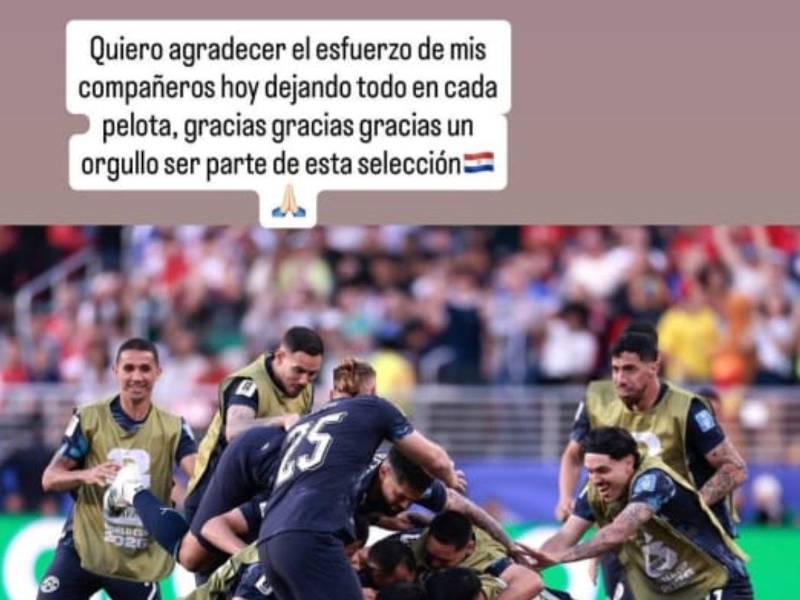 Después de finalizar el partido, Almirón publicó una historia en sus redes sociales agradeciendo el esfuerzo del equipo.