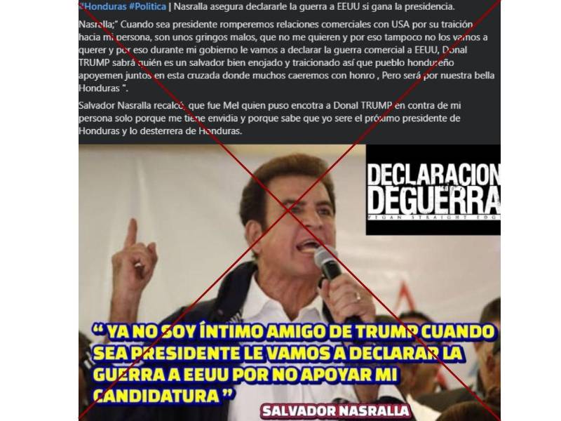 Captura de pantalla a una publicación de Facebook hecha el 27 de noviembre de 2025.