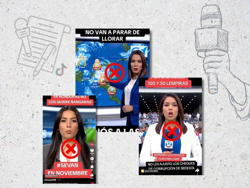 Así de realistas son los periodistas creados con IA por esta página de TikTok, para desinformar sobre el contexto electoral en Honduras.