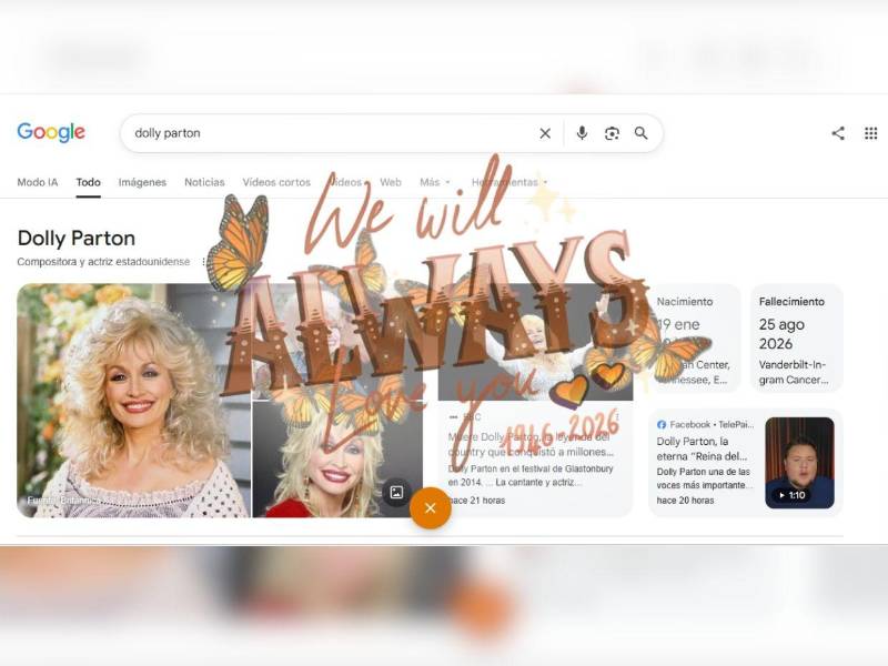 ¿Ya lo viste? El especial tributo de Google a Dolly Parton que conmueve a sus fanáticos