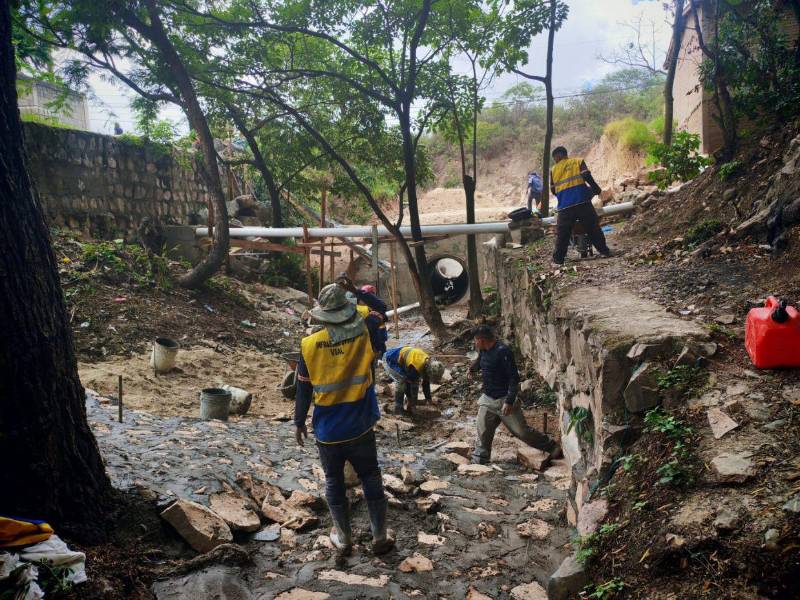 La caja puente en Reynel Fúnez alcanza 70% de avance tras el colapso de octubre de 2025. La obra busca restablecer el paso hacia cuatro colonias.