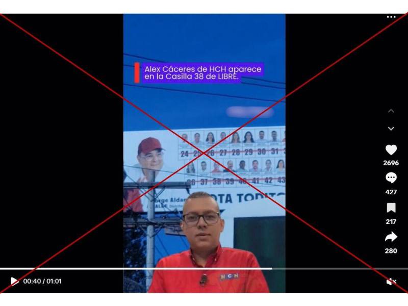 Captura de pantalla a una publicación de TikTok hecha el 17 de noviembre de 2025.