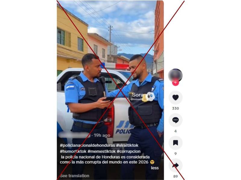 Captura de pantalla a una publicación de TikTok hecha el 21 de enero de 2026.