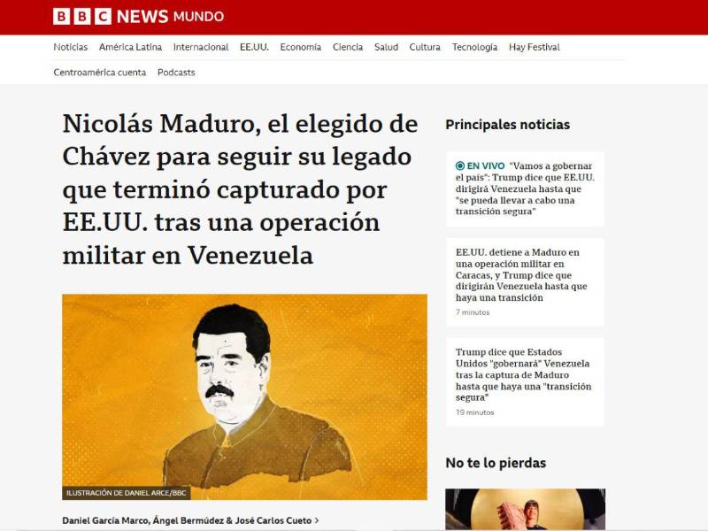 El presidente de Estados Unidos, Donald Trump, confirmó la madrugada de este sábado -3 de enero- que el presidente venezolano, Nicolás Maduro, fue capturado junto a su esposa, Cilia Flores, durante una operación se llevó a cabo en colaboración con las fuerzas del orden estadounidenses. Así informó el mundo su captura.