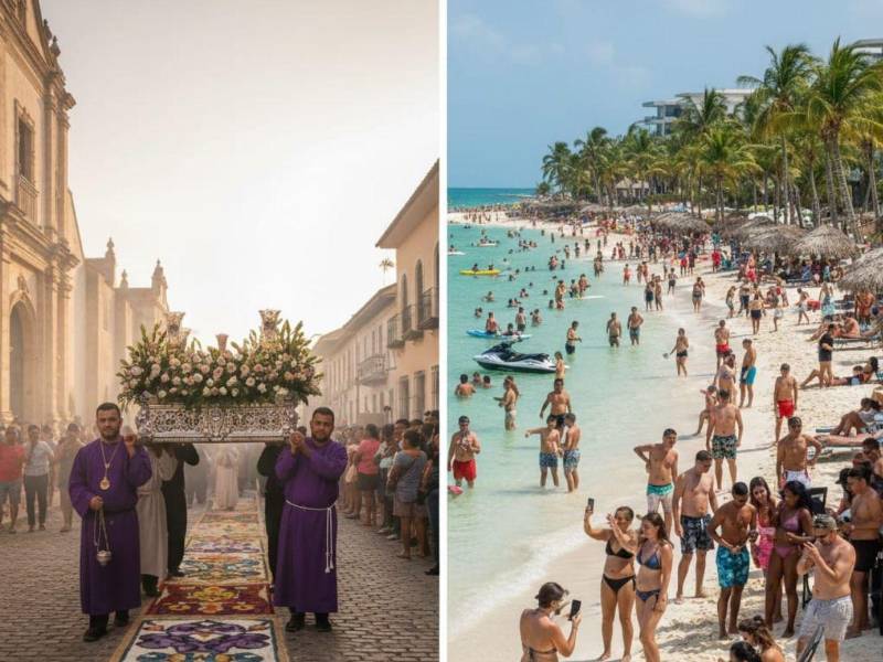 Miles de personas participan en actividades religiosas y otras se movilizan hacia las playas .