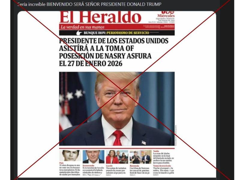 Captura de pantalla a una publicación de Facebook hecha el 29 de diciembre del 2025.