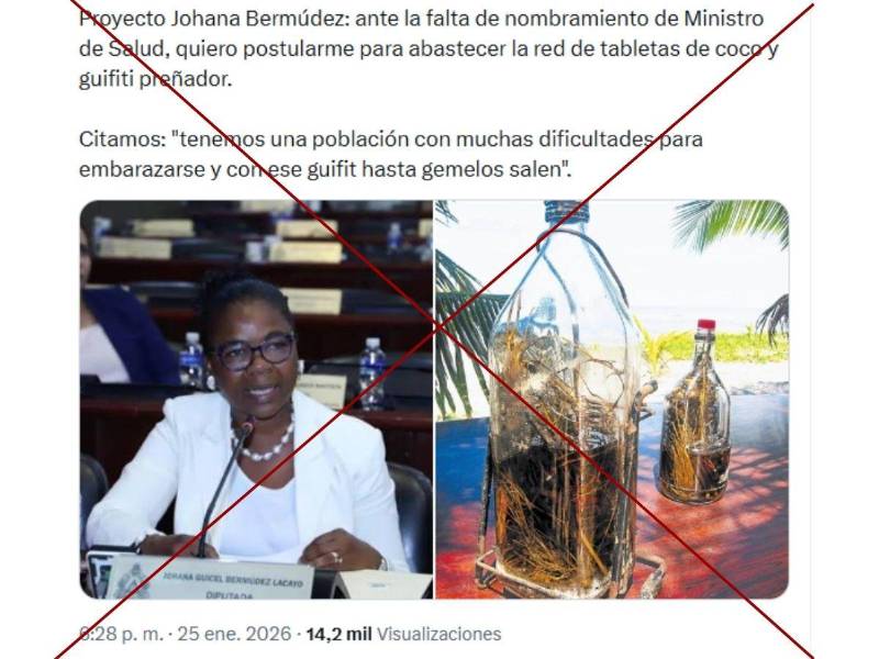 Captura de pantalla a una publicación en X hecha el 26 de enero de 2026.