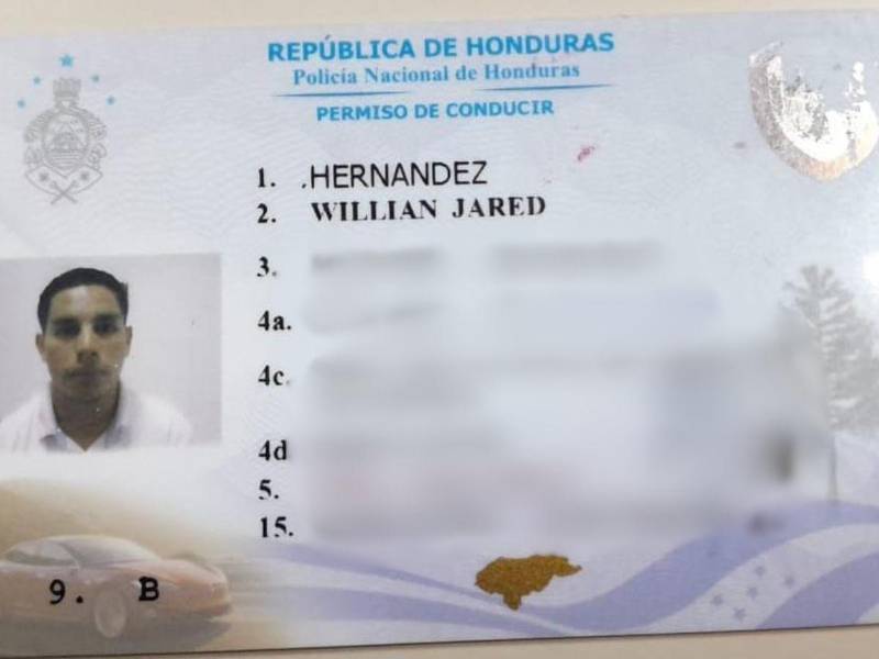 Documento de identificación de la víctima asesinada en la capital.