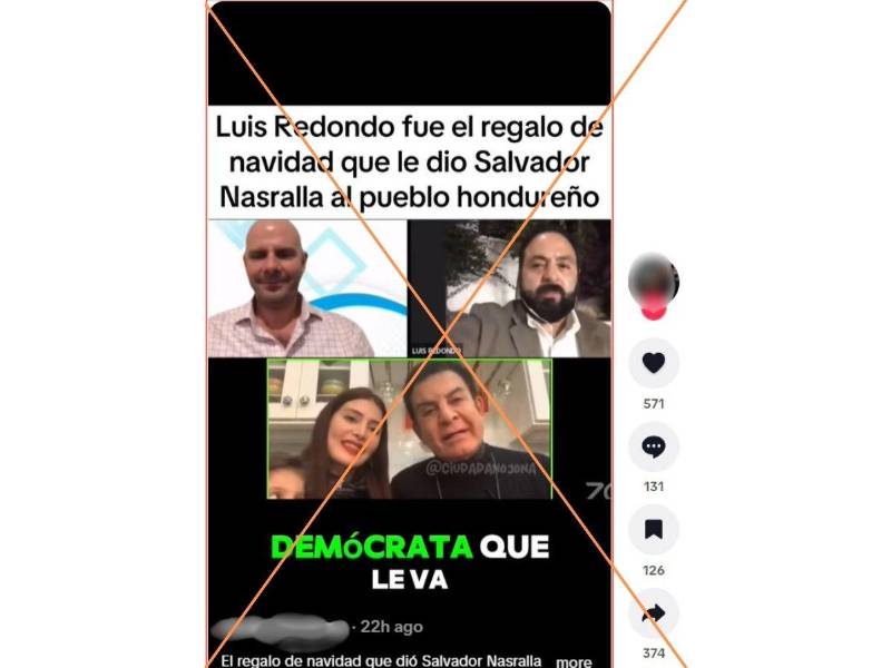 Captura de pantalla a una publicación de TikTok hecha el 9 de enero de 2026.