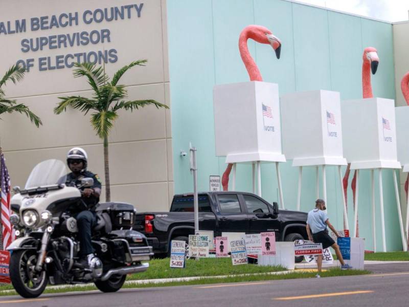 Trump y Melania votan de manera anticipada en Palm Beach para las elecciones