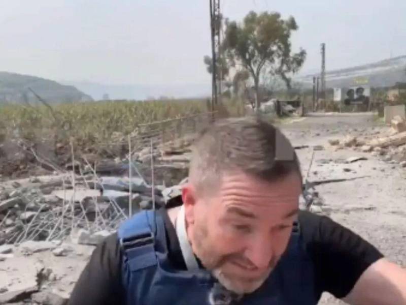 Cobertura en vivo termina en explosión: periodistas logran escapar en el Líbano.