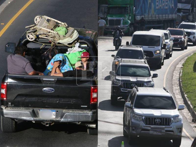 El feriado de vacaciones por concepto de Semana Santa concluyó, por lo que inició el retorno masivo de viajeros a la capital, causando congestionamiento vial en los principales ejes carreteros como la salida al norte. A continuación las imágenes y los detalles.