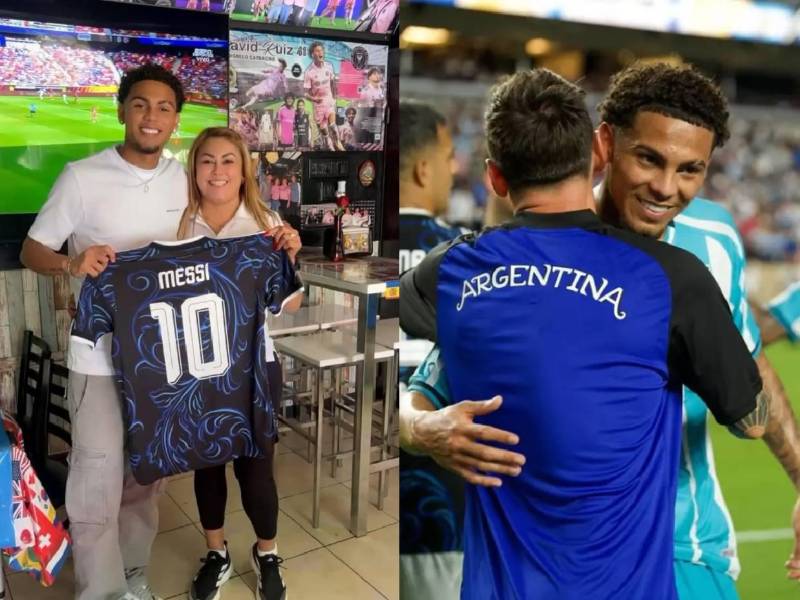 Legionario catracho sorprendió en redes sociales al presumir el regalo que le dio Lionel Messi tras el Argentina vs Honduras.