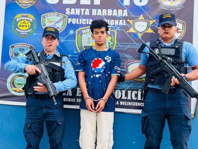 El sospechoso, cuyo nombre no fue revelado por la Policía Nacional, fue presentado este día.