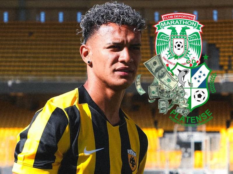 Kervin Arriaga pone a sonreír a dos equipos hondureños. Se revela la fuerte suma de dinero que se llevan Marathón y Platense tras su venta al AEK Atenas.