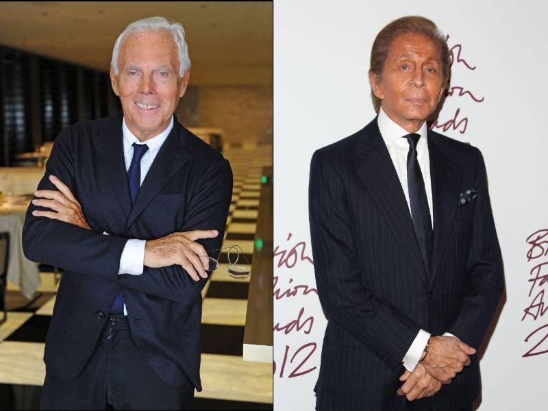 En un comunicado difundido por la casa Armani, la marca expresó su sentir por la pérdida de Valentino.