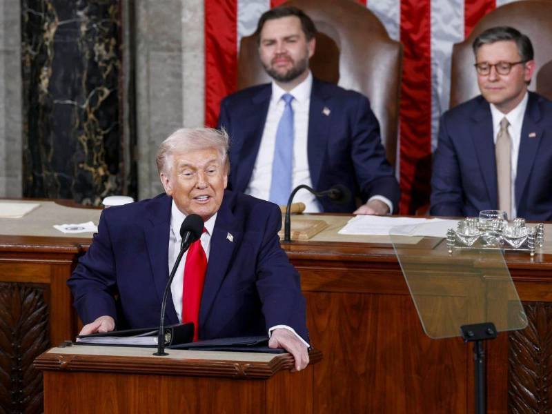 El martes 24 de febrero, Donald Trump dijo su discurso en el Congreso estadounidense.