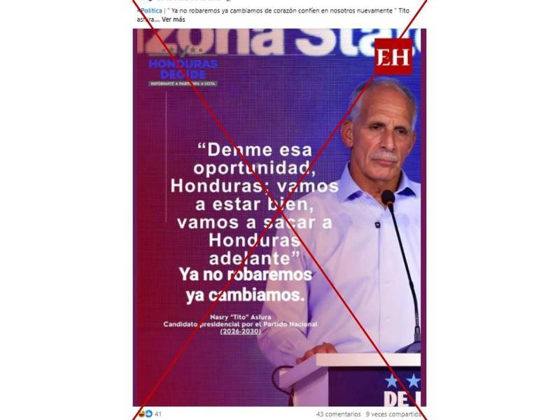 Captura de pantalla a una publicación de Facebook hecha el 28 de octubre de 2025