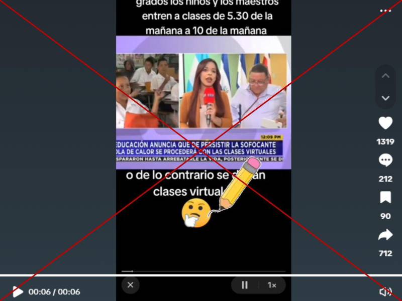 Captura de pantalla a una publicación de TikTok hecha el 22 de mayo de 2025