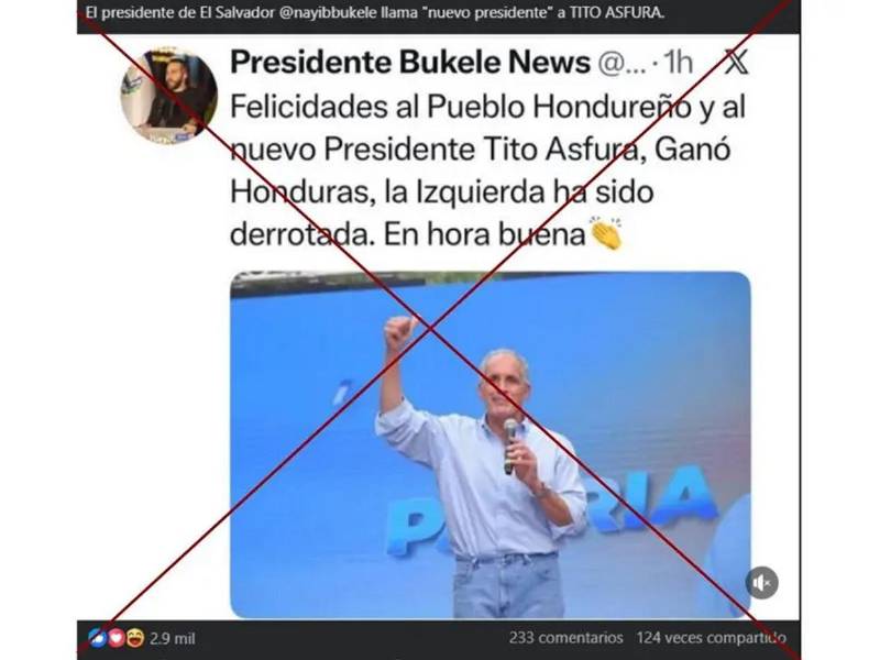 Captura de pantalla a una publicación de Facebook hecha el 2 de diciembre de 2025.