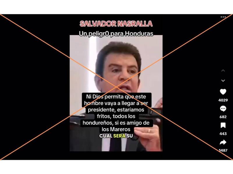 Captura de pantalla a una publicación de TikTok hecha el 28 de noviembre de 2025.