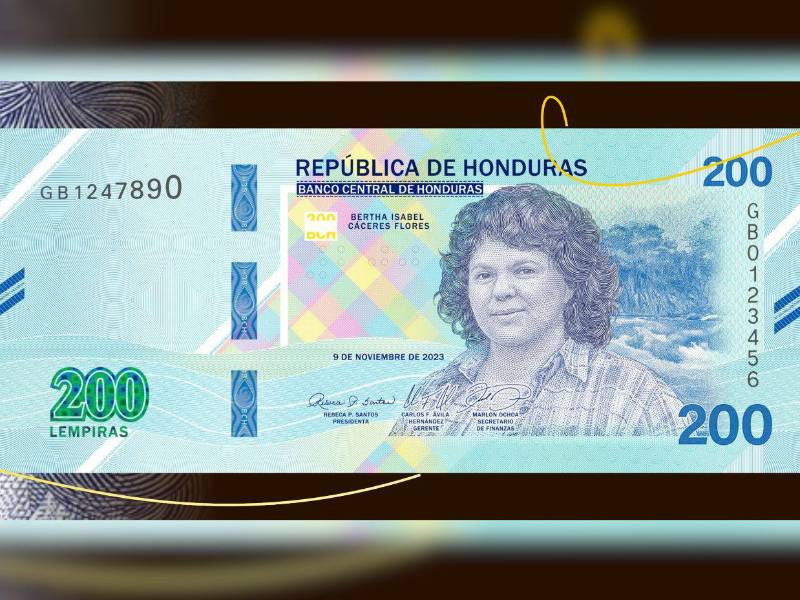 De manera gradual será puesto a circulación el nuevo diseño del billete de 200 lempiras.