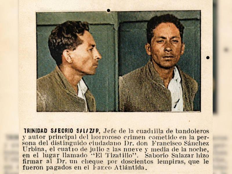 Trinidad Saborío, jefe de la banda de delincuentes que mataron al doctor.