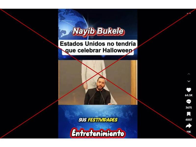 Captura de pantalla a una publicación de TikTok hecha el 15 de octubre de 2025.