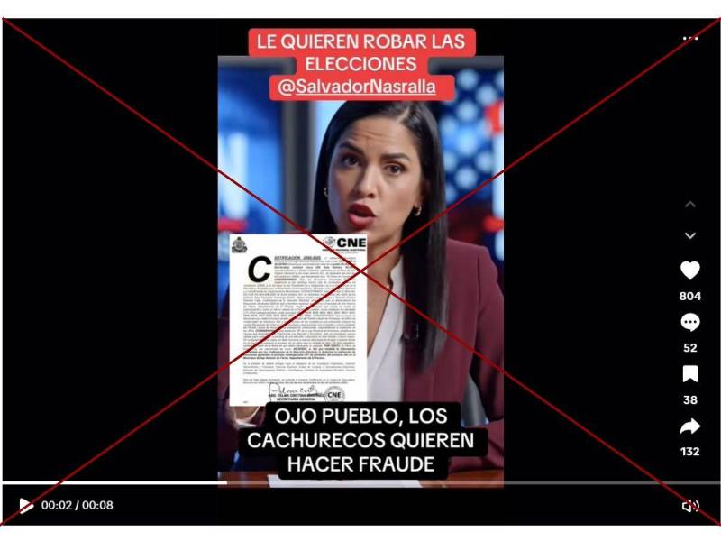 Captura de pantalla a una publicación de TikTok hecha el 5 de diciembre de 2025.