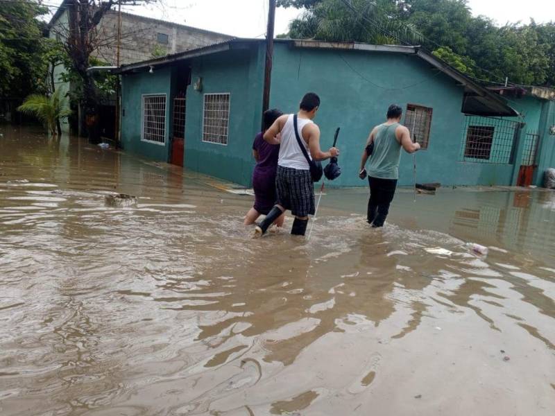 Las intensas lluvias que se registran en la zona norte causaron el desbordamiento del río Bermejo y la inundación de varias viviendas.
