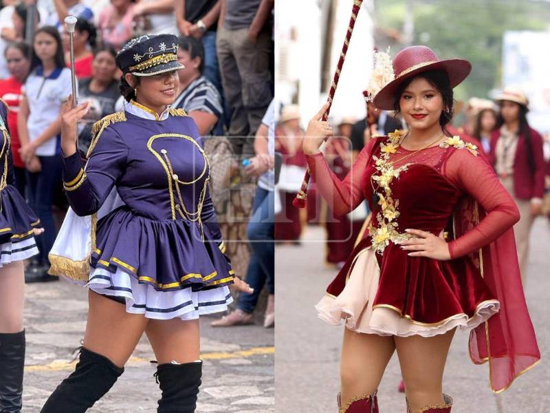 Estas bellas palillonas engalanaron las calles del occidente hondureño. Conozca qué colegios se robaron el show con sus bastoneras.