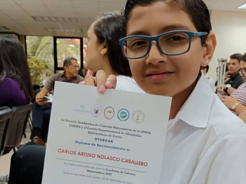 Entre los estudiantes más destacados sobresalió Carlos Arturo Nolasco Caballero, alumno de sexto grado del Instituto Experimental La Salle.