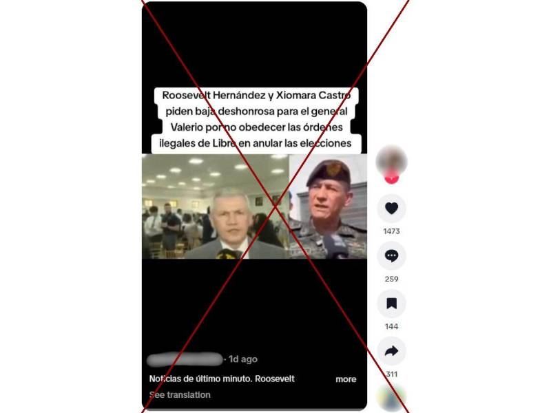Captura de pantalla a una publicación de TikTok hecha el 15 de enero de 2026.