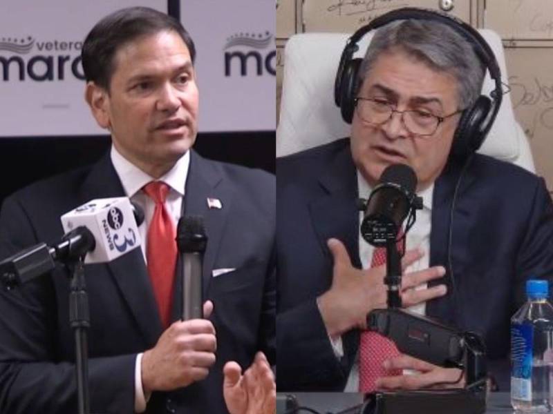 Marco Rubio fue cuestionado por el indulto de Donald Trump hacia Juan Orlando Hernández.