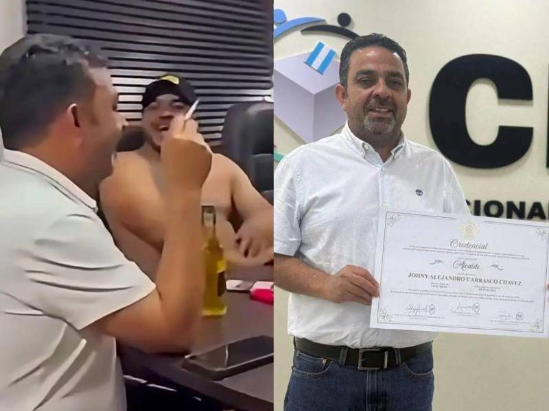 En el video difundido el 11 de julio, se enfoca a Johny Alejandro Carrasco, alcalde de Yuscarán consumiendo bebidas alcohólicas y cigarrillos en un salón municipal.