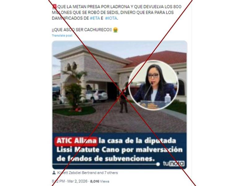 Captura de pantalla a una publicación de X hecha el 3 de marzo de 2026.