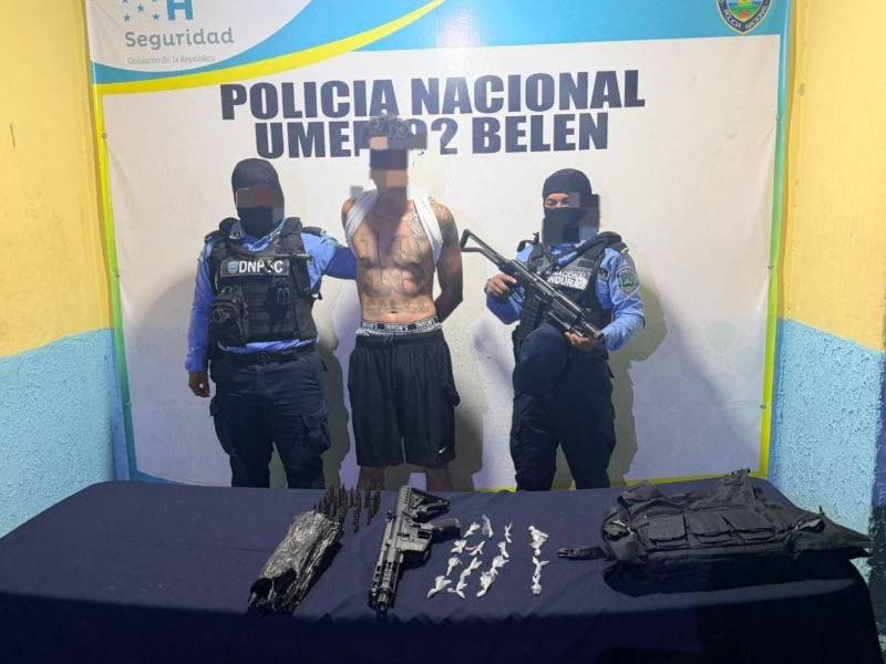 Alias El Flaco al momento de ser capturado en la colonia Hábitat.