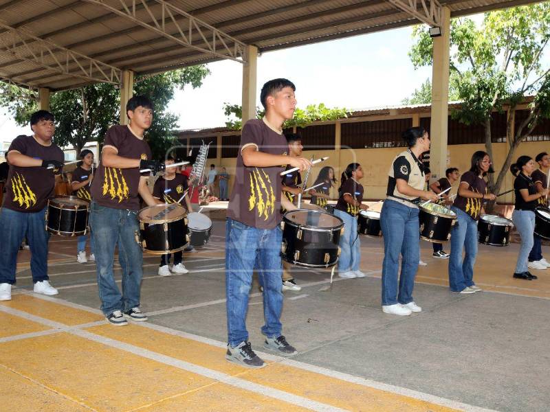 La banda del Técnico Honduras prepara un repertorio con música folclórica y punta.