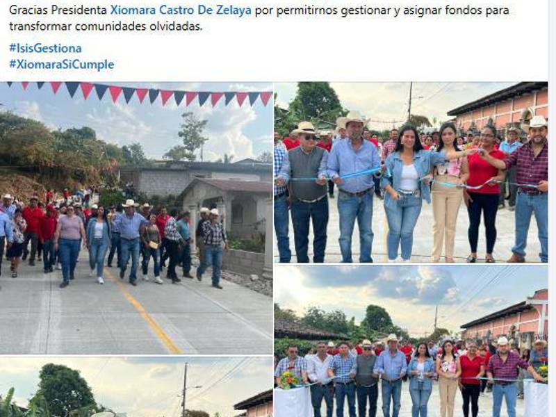 La diputada Isis Cuéllar inauguró los proyectos, según publicó en mayo de 2025 en sus redes sociales.