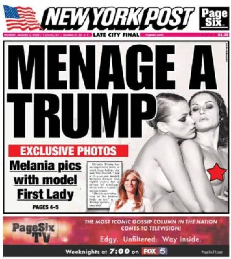 The New York Post publica desnudos de la esposa de Donald Trump