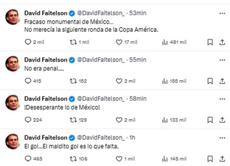 David Faitelson se pelea con compañera de TUDN por la Selección de México: “Son inútiles”