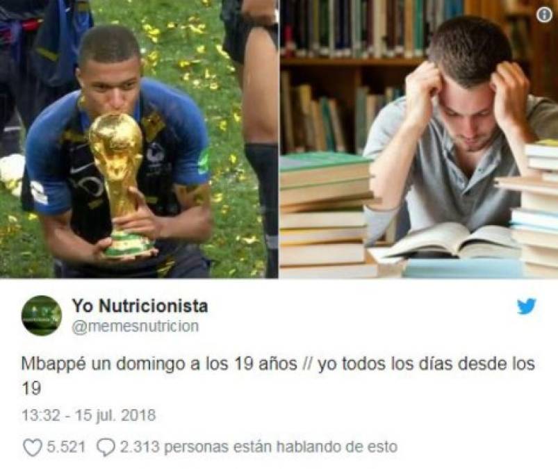 'Yo a los 19': Los mejores memes de Mbappé tras su gane en el Mundial de Rusia