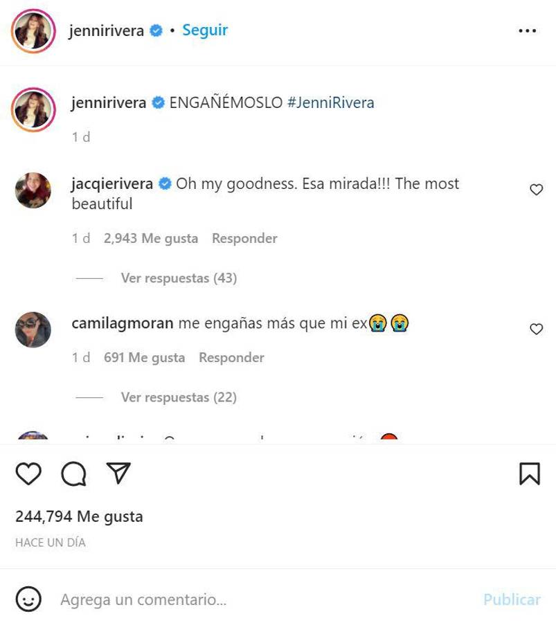 Nuevo mensaje de Jenni Rivera en Instagram desata las dudas