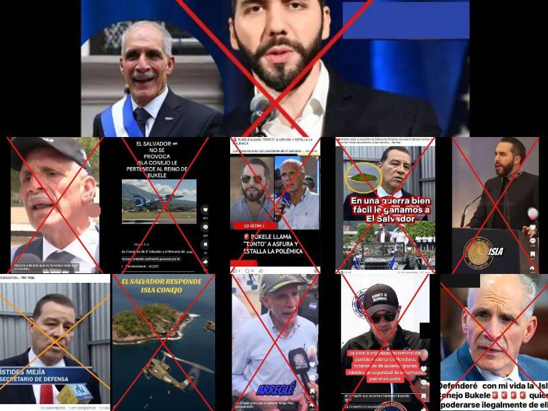 Collage de capturas de pantalla a verificaciones hechas por EL HERALDO.