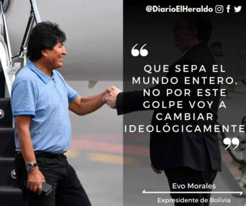 10 frases de Evo Morales al llegar a México como asilado político