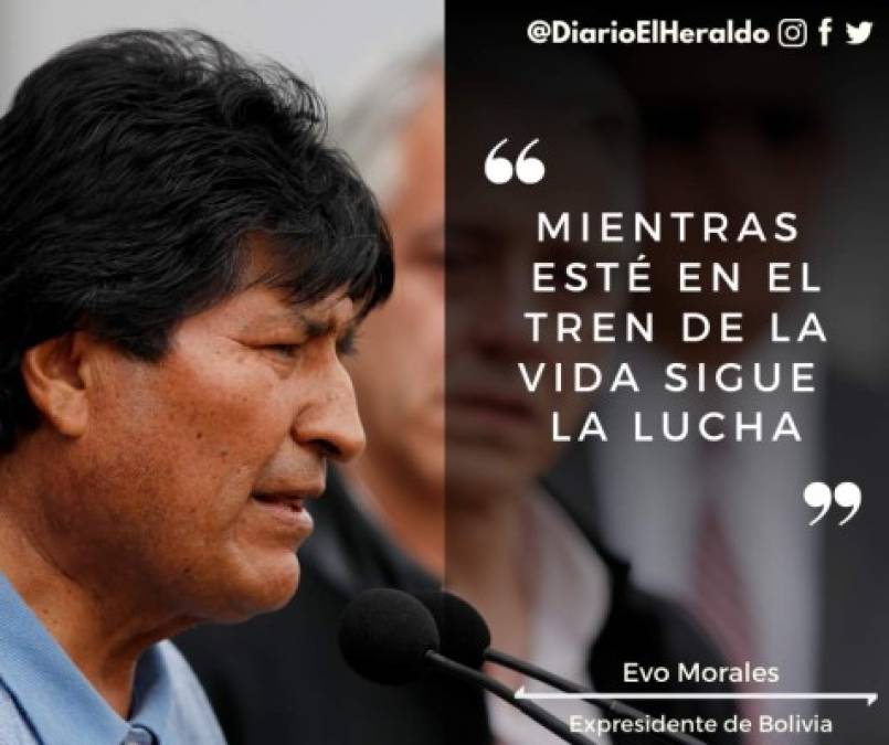 10 frases de Evo Morales al llegar a México como asilado político