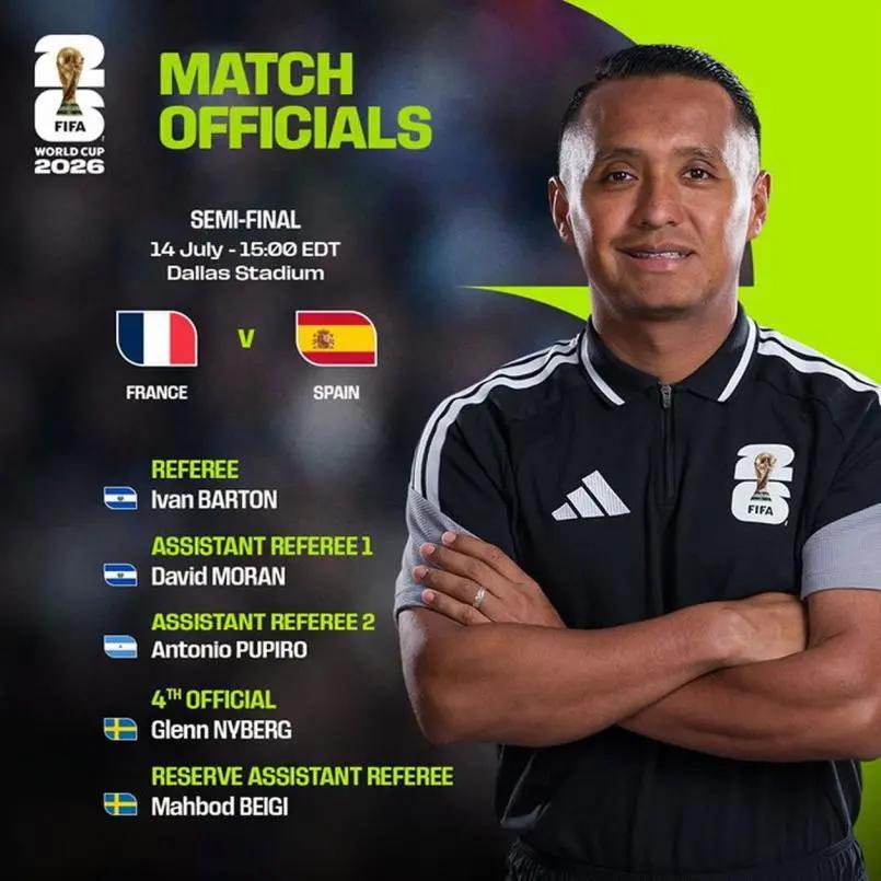 La decisión que tomó el árbitro Iván Barton ante del Mundial United 2026