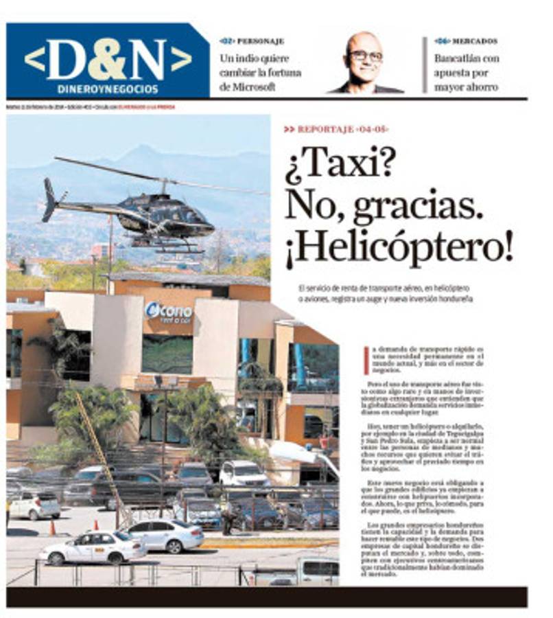 ¿Taxi? No, gracias. ¡Helicóptero!
